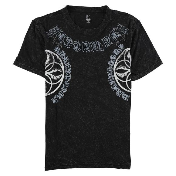 I-N-C Mens Logo Graphic T-Shirt, Black, NWT - Picture 1 of 1